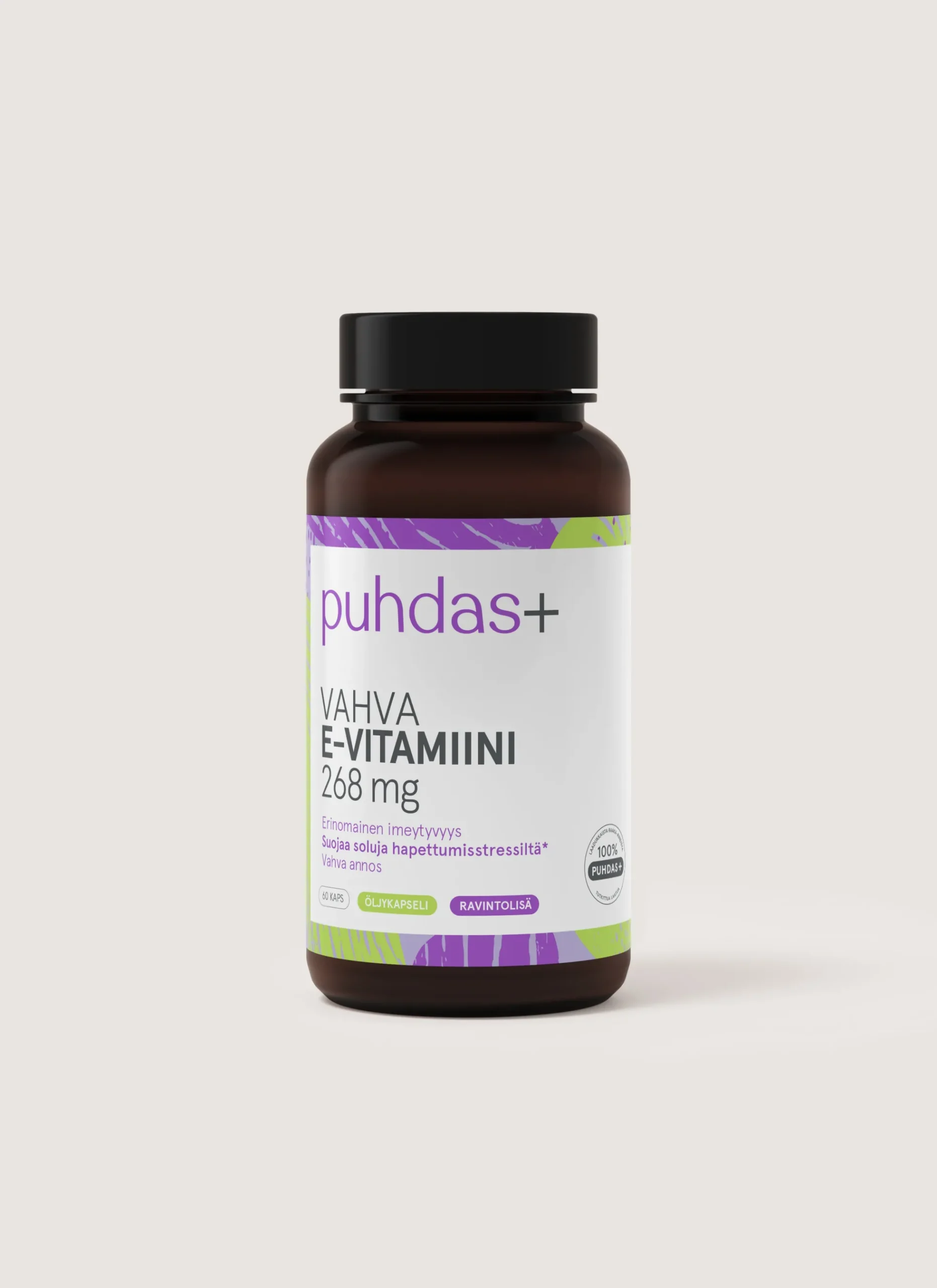 Puhdas+ Vahva E-vitamiini 268mg 60 kaps.