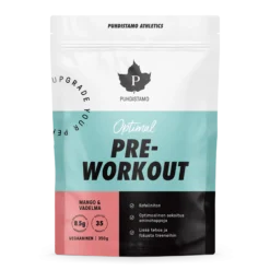 Puhdistamo Athletics Pre-Workout Kofeiiniton Mango-vadelma 350g