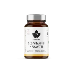Puhdistamo B12-vitamiini + Folaatti Vadelma 60 kaps