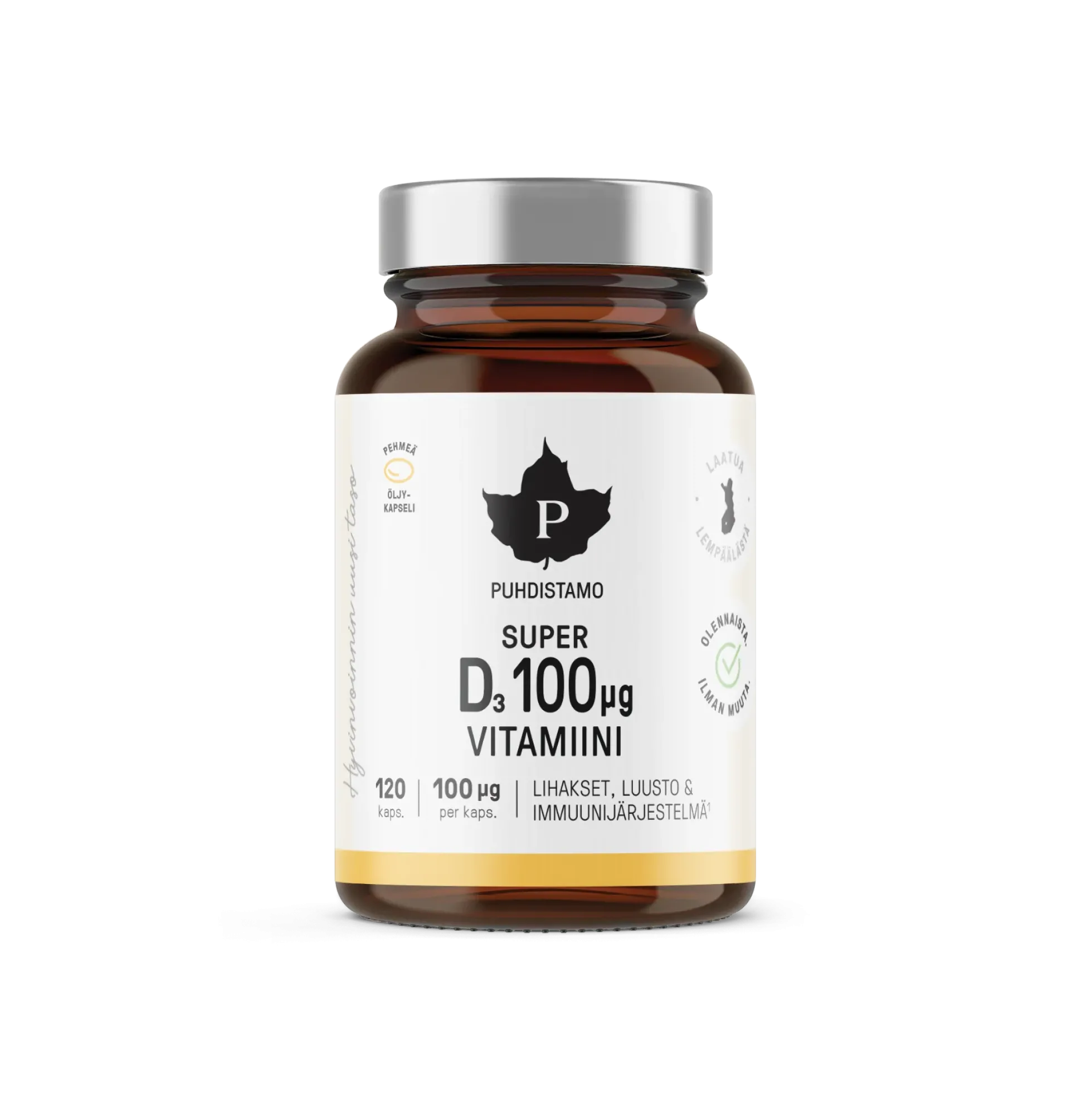 Puhdistamo Super D-vitamiini 100ug 120 kaps
