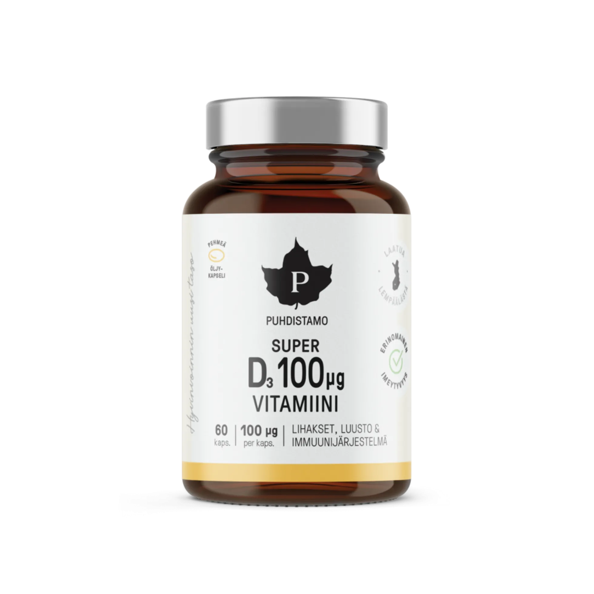 Puhdistamo Super D-vitamiini 100ug 60 kaps