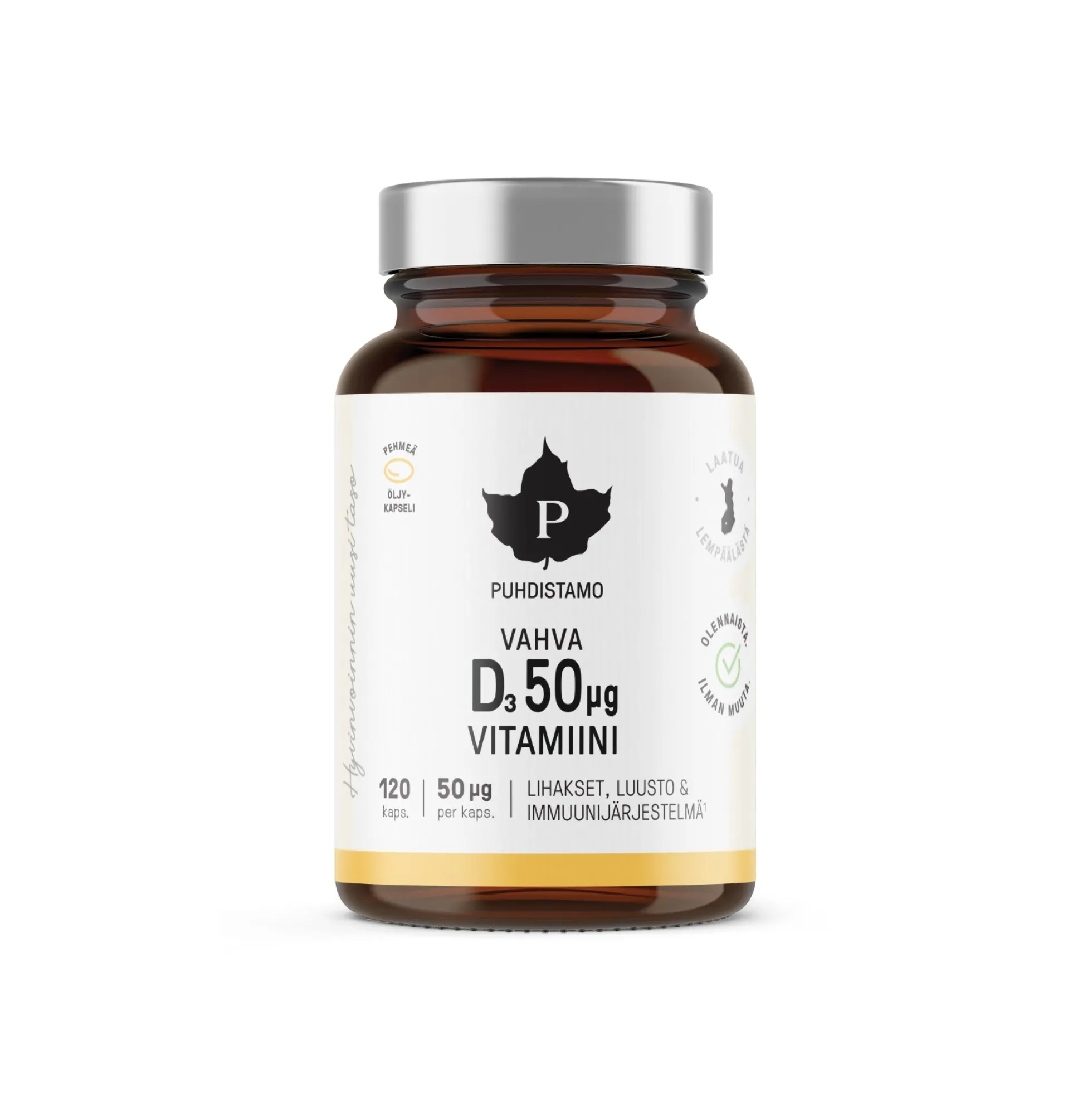 Puhdistamo Vahva D-vitamiini 50ug 120 kaps