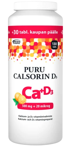 PURU CALSORIN D 20 MIKROG 130 tablettia KAMPANJAPAKKAUS