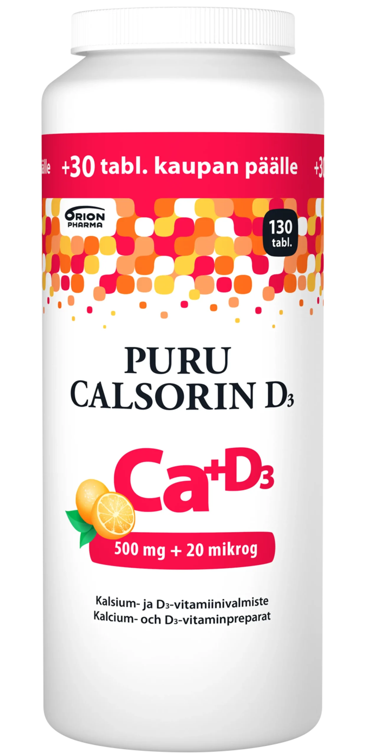 PURU CALSORIN D 20 MIKROG 130 tablettia KAMPANJAPAKKAUS