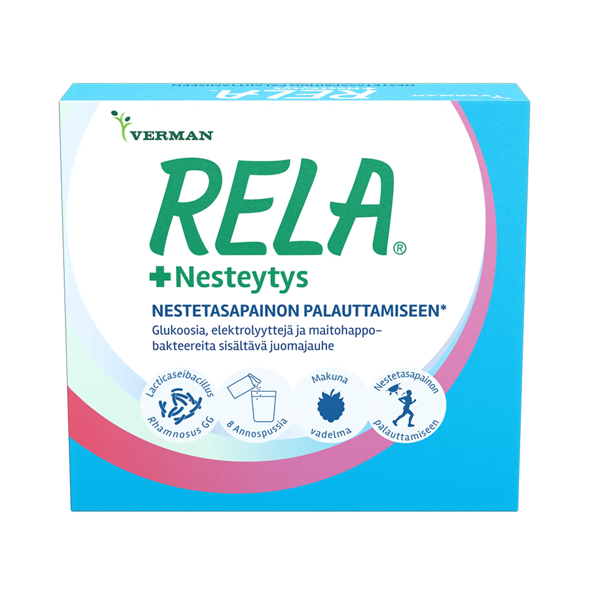 Rela+Nesteytys vadelma annospussi 8kpl