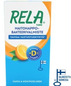 Rela Tabs + D3 - Maitohappobakteeri + D-vitamiini 90 purutabl.
