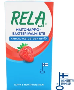 Rela Tabs Mansikka 90 purutablettia -pureskeltava maitohappobakteeri