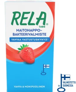 Rela Tabs Mansikka 30 purutablettia -pureskeltava maitohappobakteeri