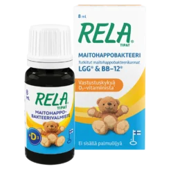 Rela Tipat + D-vitamiini 8 ml - maitohappobakteeritipat vauvalle