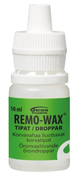 REMO-WAX KORVATIPAT korvavahan liuotukseen 10 ml tai 5x10 ml