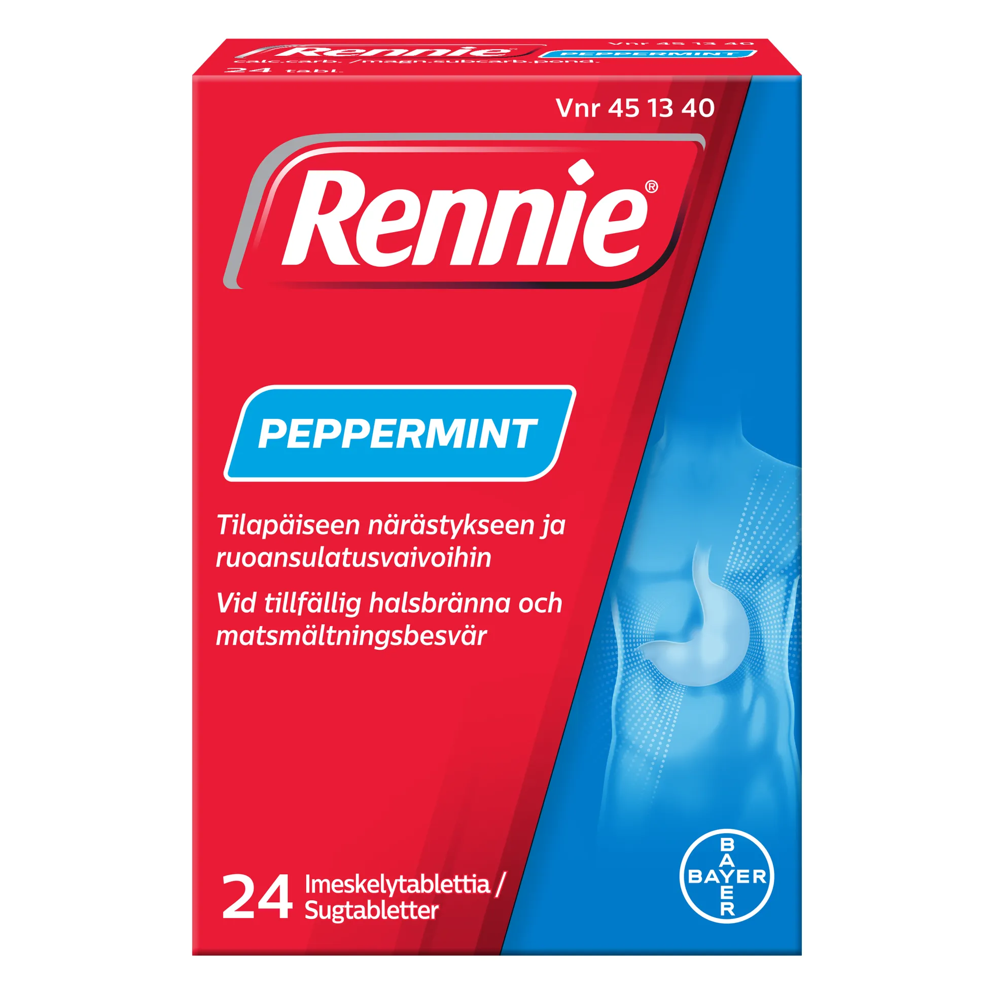 RENNIE PEPPERMINT imeskelytabletit -eri kokoja
