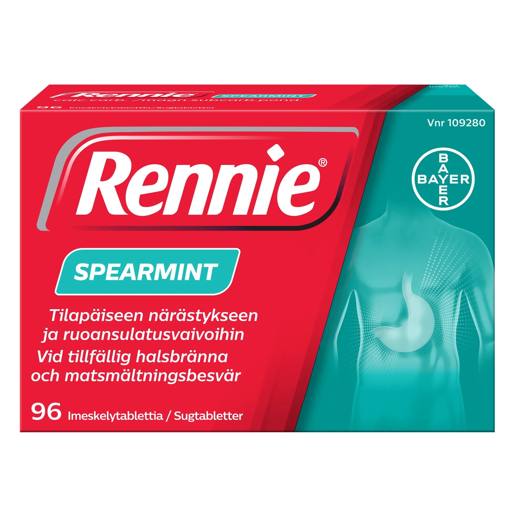 RENNIE SPEARMINT imeskelytabletit -eri kokoja