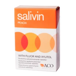 SALIVIN PEACH persikanmakuinen imeskelytabletti suun kuivumisen hoitoon