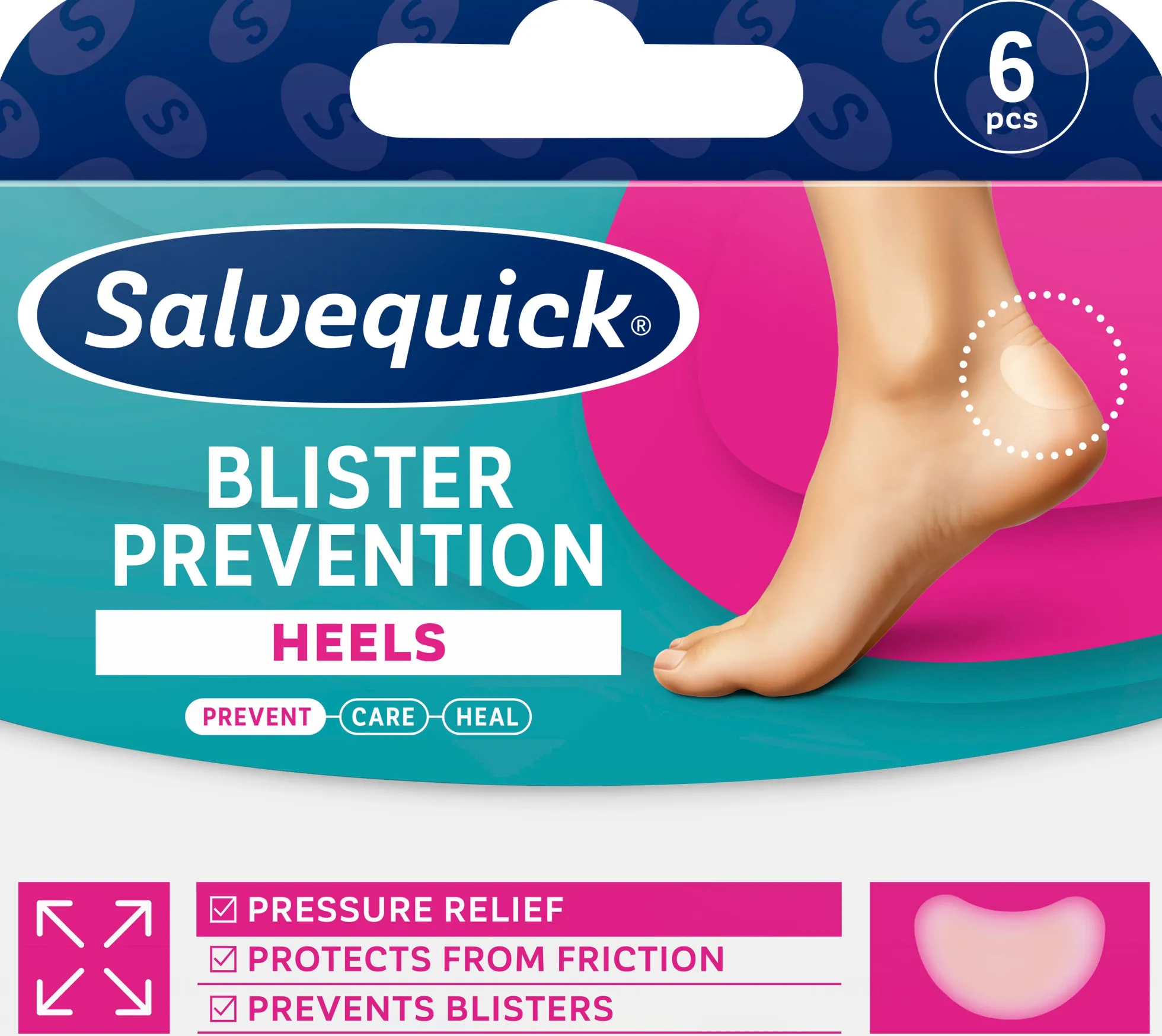 Salvequick Blister Prevention Heels rakkolaastari 6 kpl
