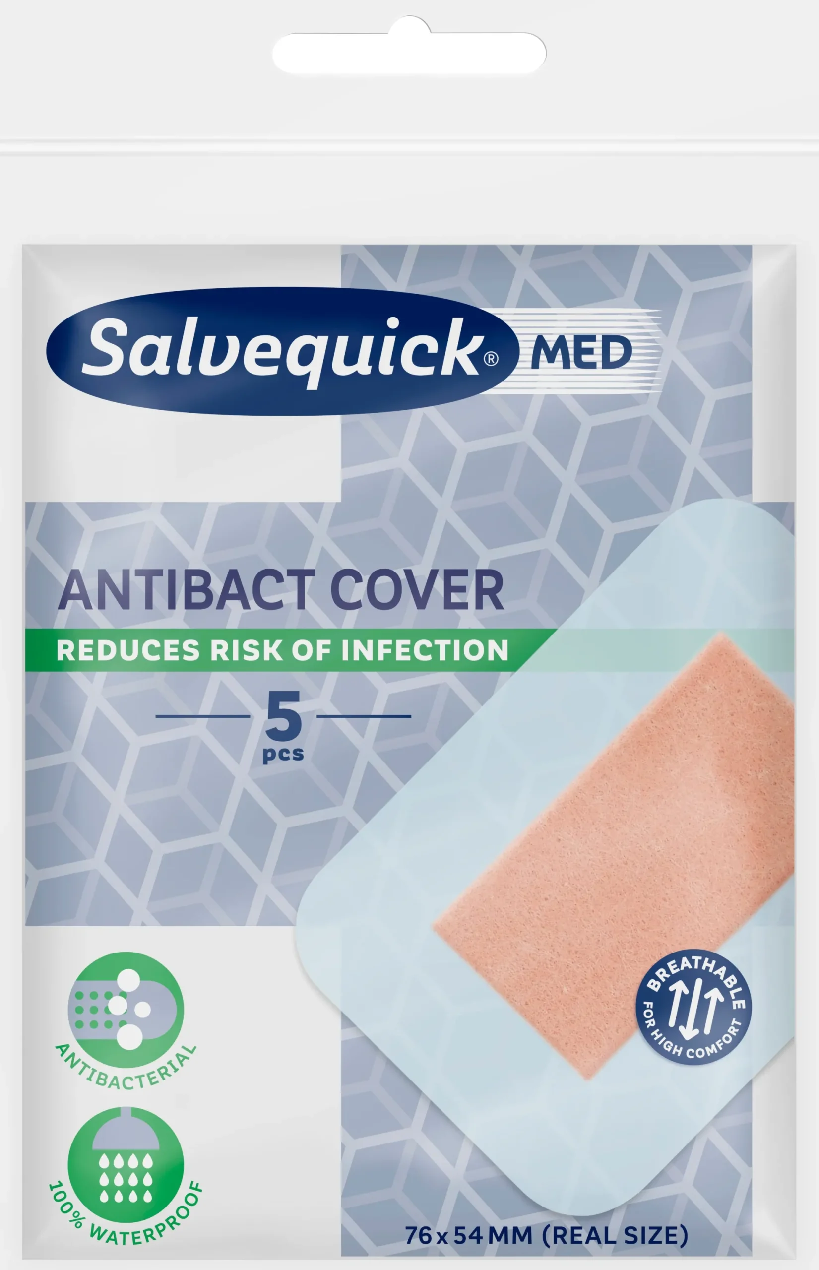 Salvequick Med Antibact Cover laastari 5 kpl