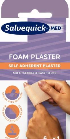 Salvequick MED Foam Plaster 6cmx1m