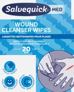 Salvequick MED Wound Cleanser Wipes 20 kpl