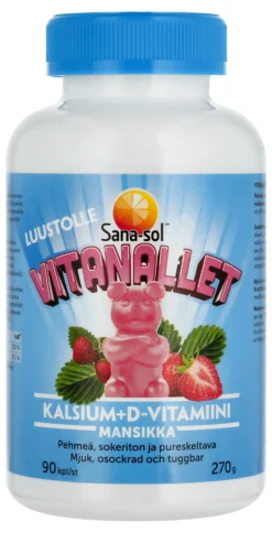 Sana-Sol Vitanallet Kalsium+D-vitamiini 90 kpl