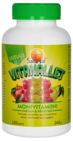 Sana-Sol Vitanallet Omena-Päärynä 120 kpl