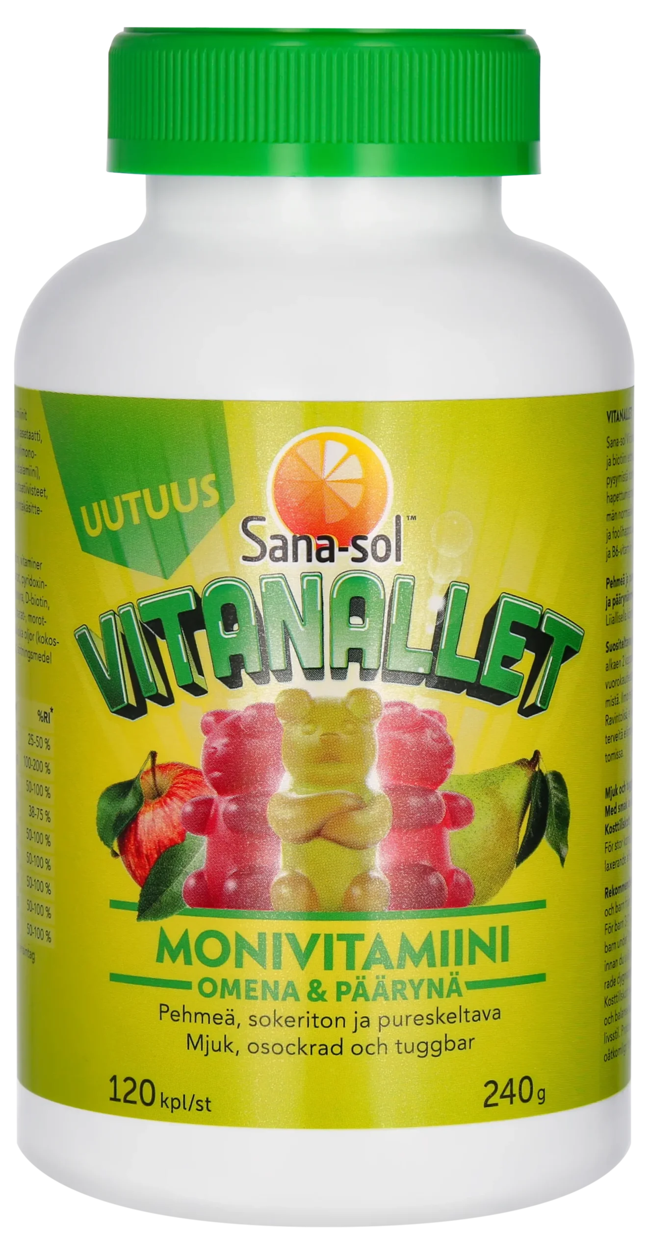 Sana-Sol Vitanallet Omena-Päärynä 120 kpl