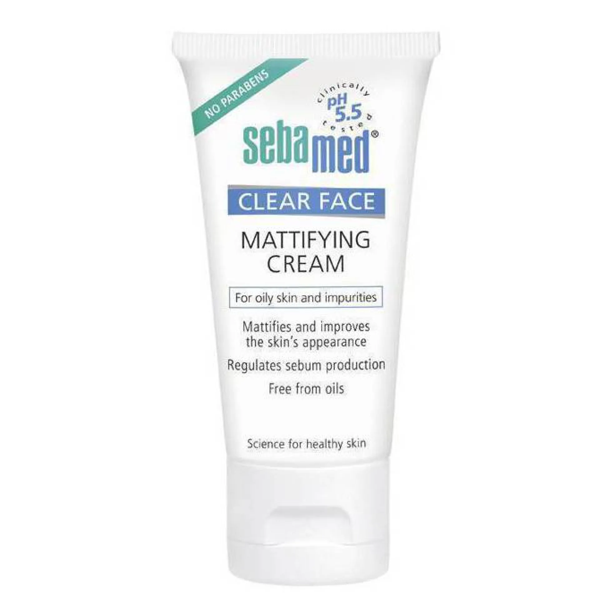 Sebamed Clear Face Mattifying Cream mattapinnan jättävä voide 50 ml