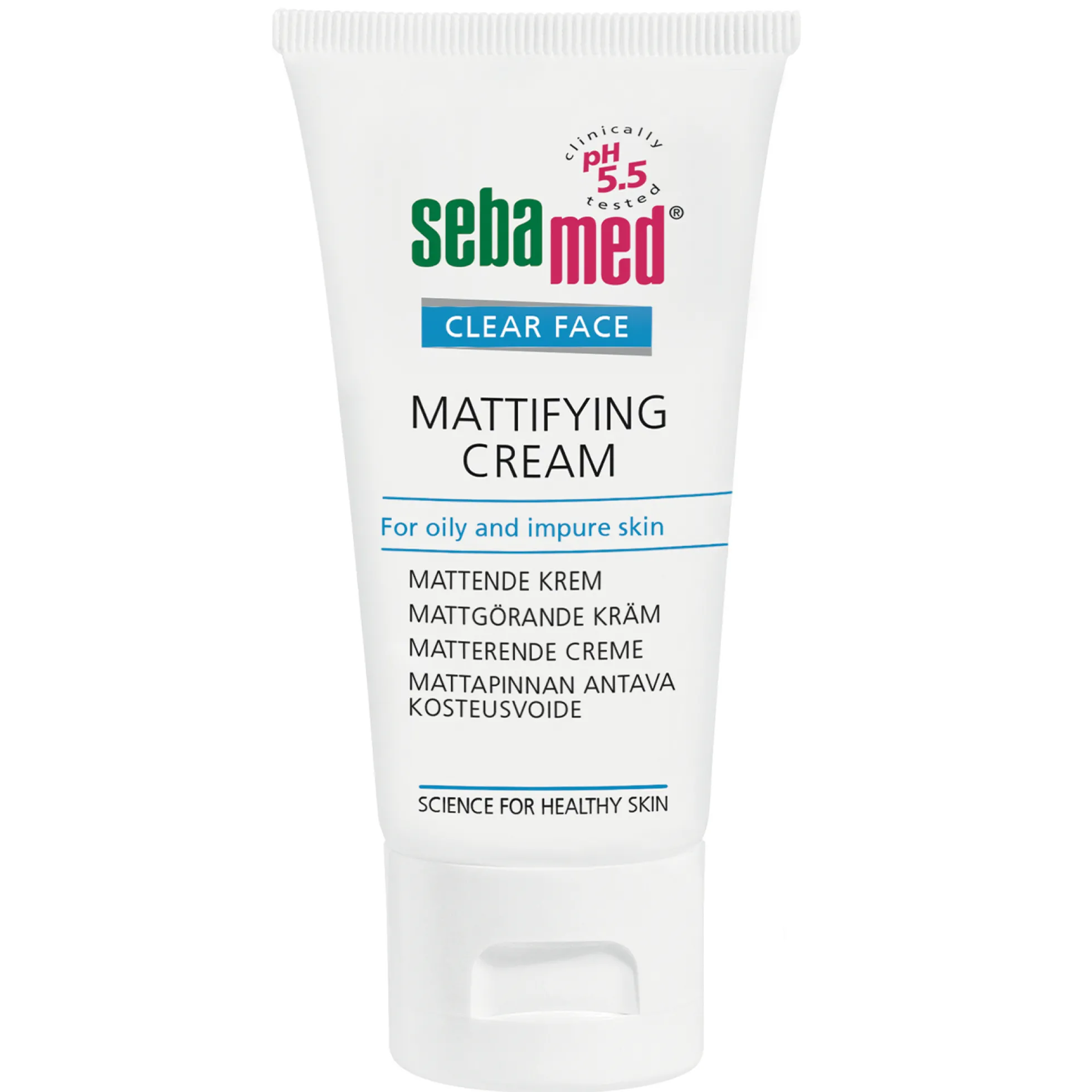 Sebamed Clear Face Mattifying Cream mattapinnan jättävä voide 50 ml
