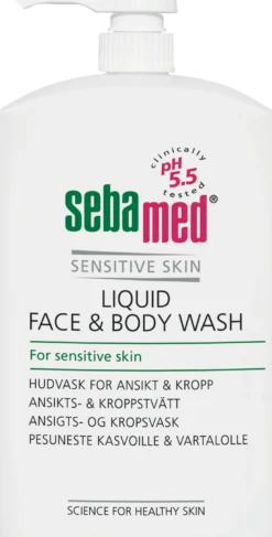 Sebamed Liquid Face & Body Wash -pesuneste 1000 ml pumppupullo