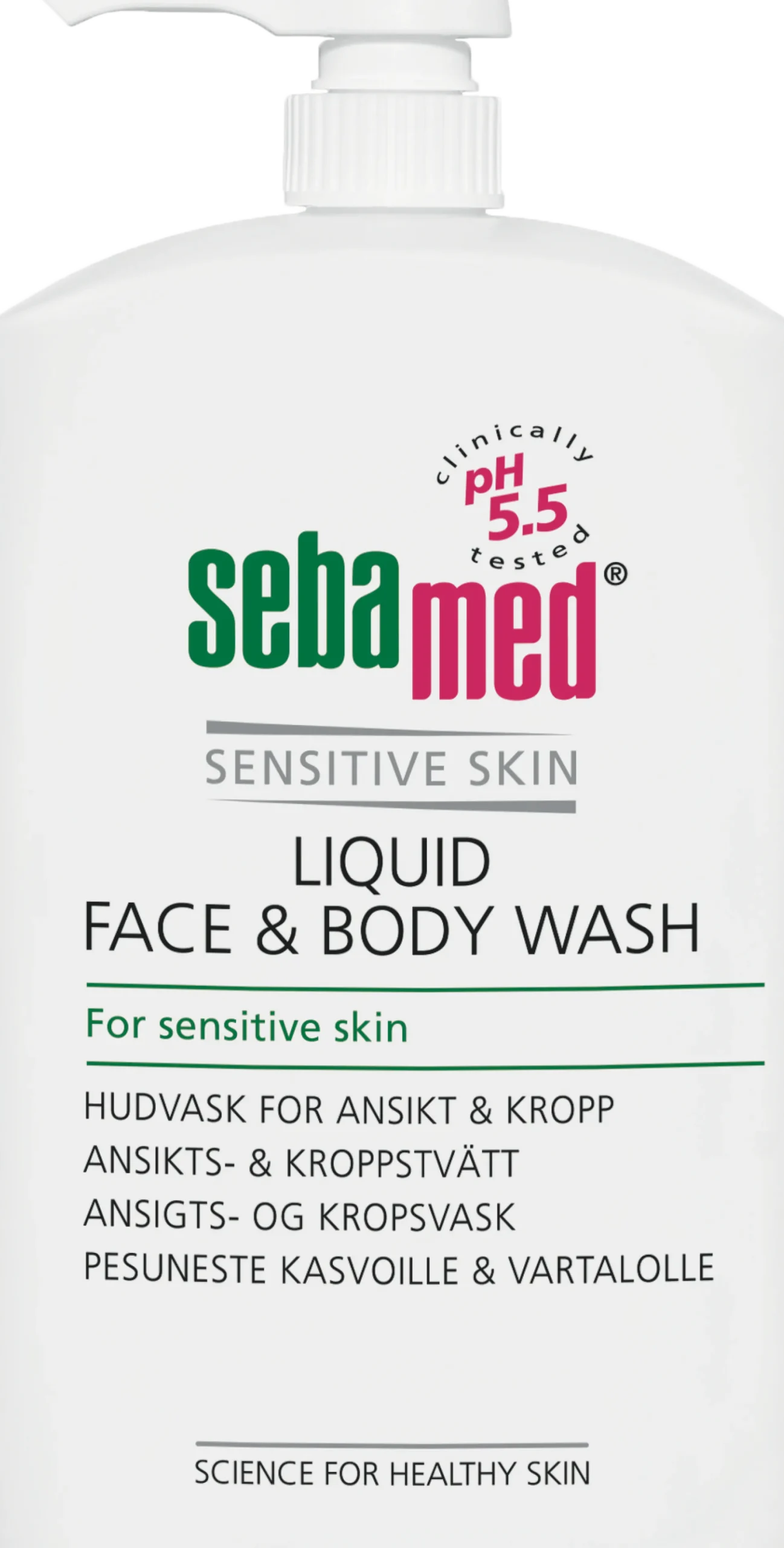Sebamed Liquid Face & Body Wash -pesuneste 1000 ml pumppupullo