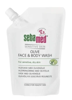 SEBAMED OLIVE FACE&BODY WASH -pesuneste 400 ML täyttöpussi