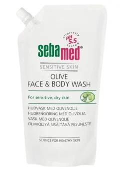 SEBAMED OLIVE FACE & BODY WASH -pesuneste 1000 ml täyttöpussi
