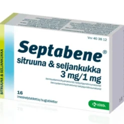 Septabene Sitruuna & seljankukka 3/1 mg imeskelytabletti