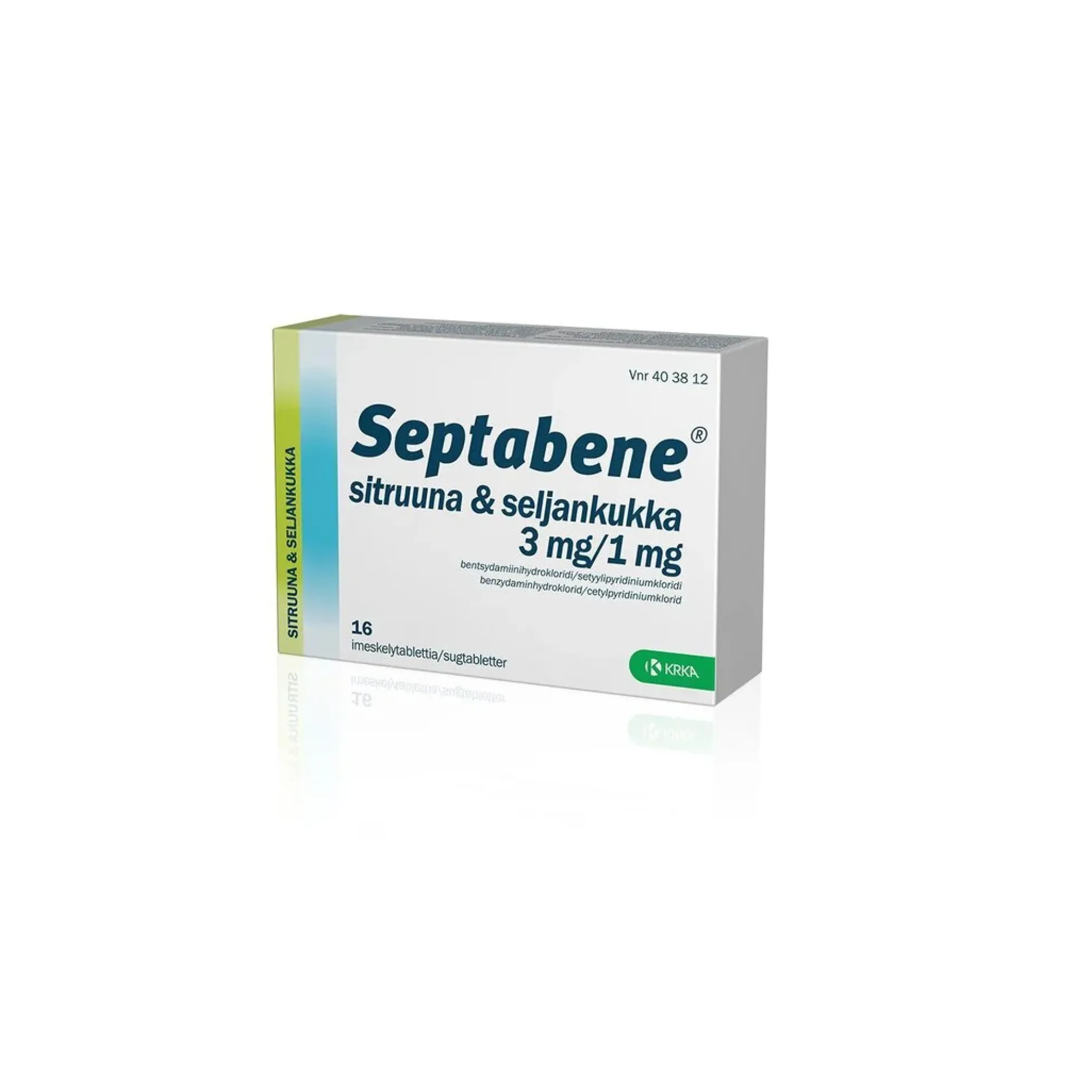 Septabene Sitruuna & seljankukka 3/1 mg imeskelytabletti