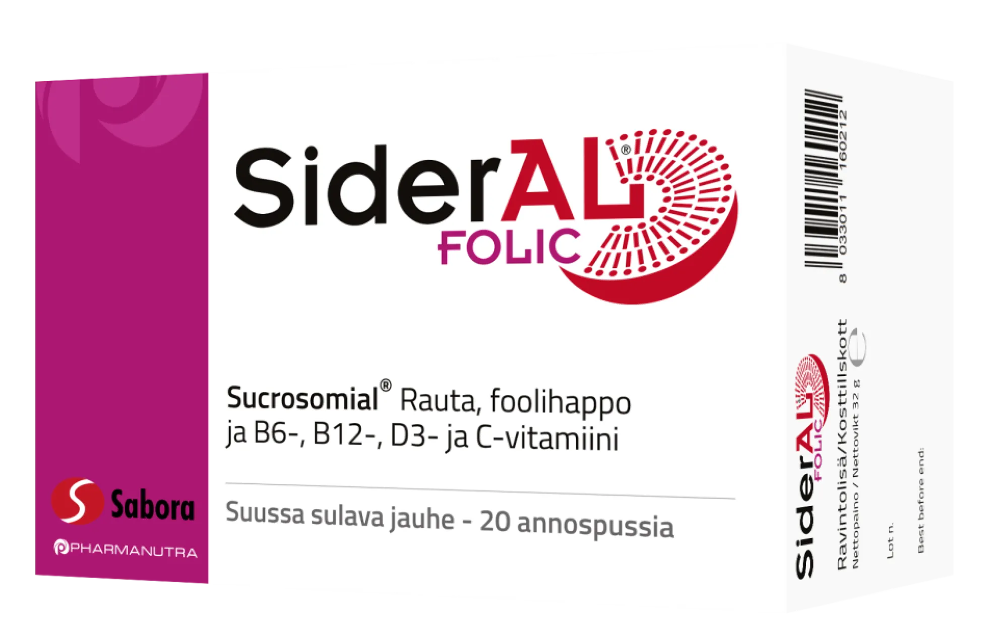SiderAL Folic 30 mg 20 pss
