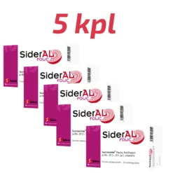 SiderAL Folic 30 mg säästöpakkaus 5 x 20 pss