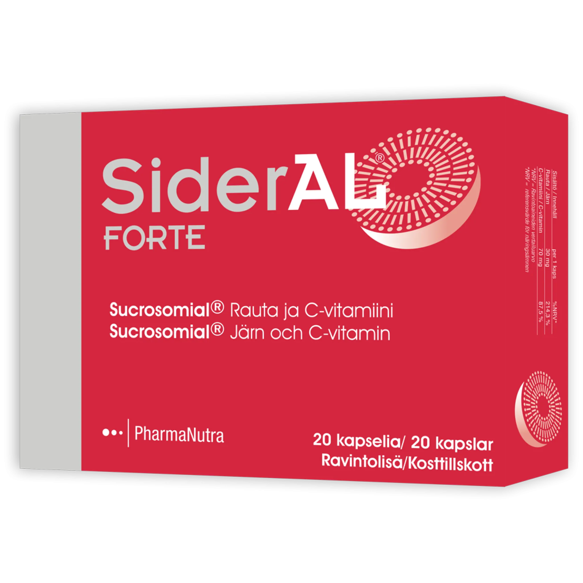 SiderAL Forte 30mg 20 kaps.