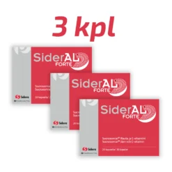 SiderAL Forte 30mg säästöpakkaus 3 x 20 kaps.