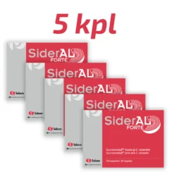 SiderAL Forte 30mg säästöpakkaus 5 x 20 kaps.