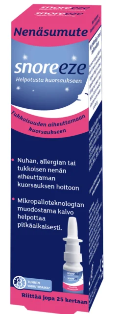 SNOREEZE NASAL SPRAY -nenäsumute kuorsaukseen