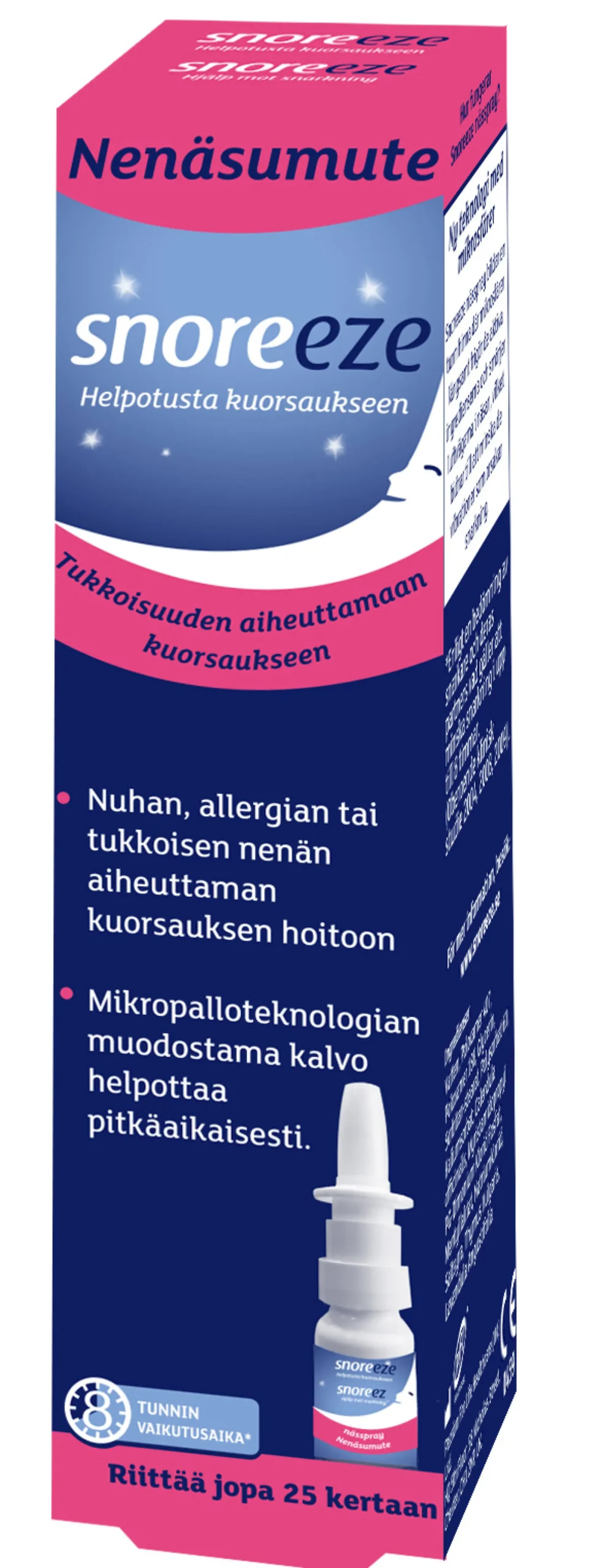 SNOREEZE NASAL SPRAY -nenäsumute kuorsaukseen