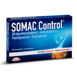 SOMAC CONTROL 20 mg tabletti närästyksen hoitoon -eri kokoja