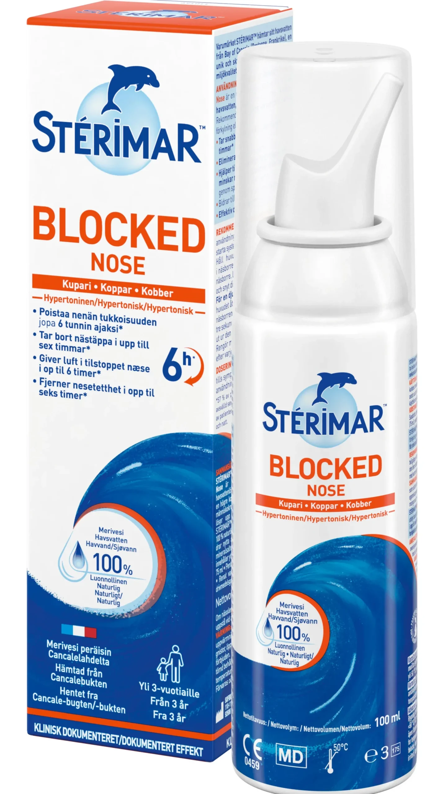 Stérimar Blocked Nose hypertoninen nenäsuihke 100 ml