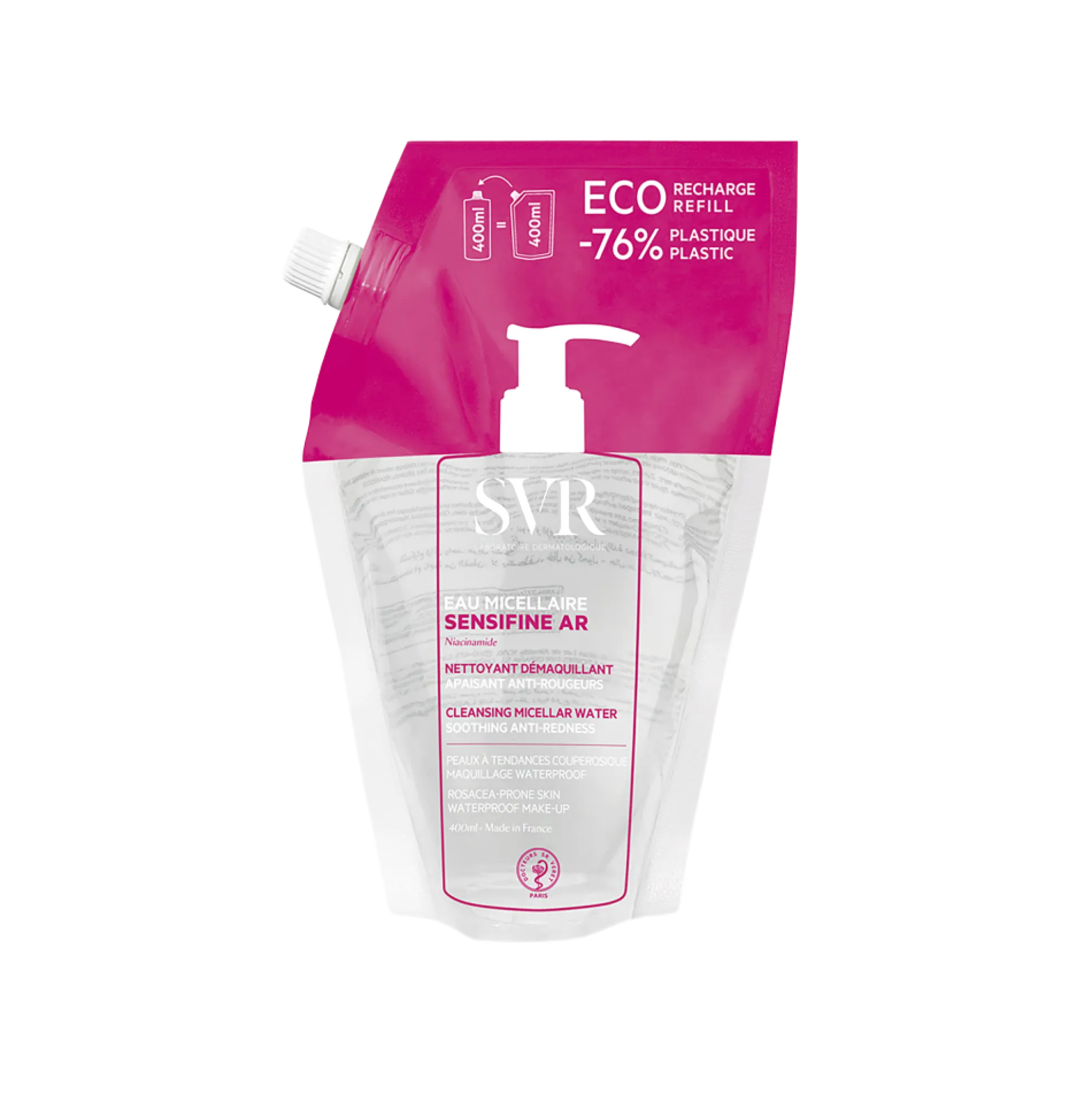 SVR Sensifine AR Micellaire Misellivesi 400 ml täyttöpussi