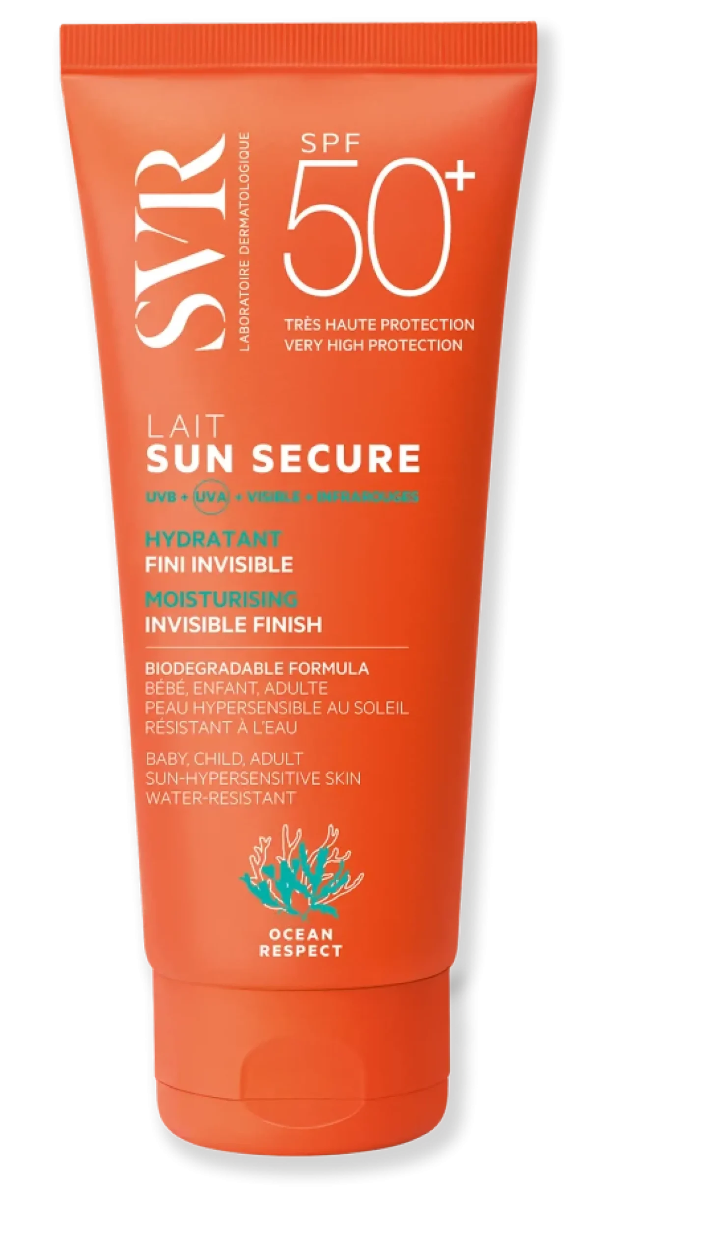 SVR SUN SECURE LAIT SPF50+ aurinkovoide kasvoille ja vartalolle 100 ml