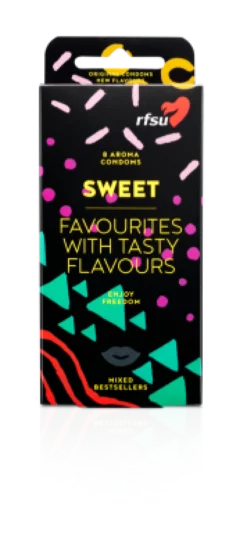 Sweet aromikondomi lajitelma RFSU 8 kpl