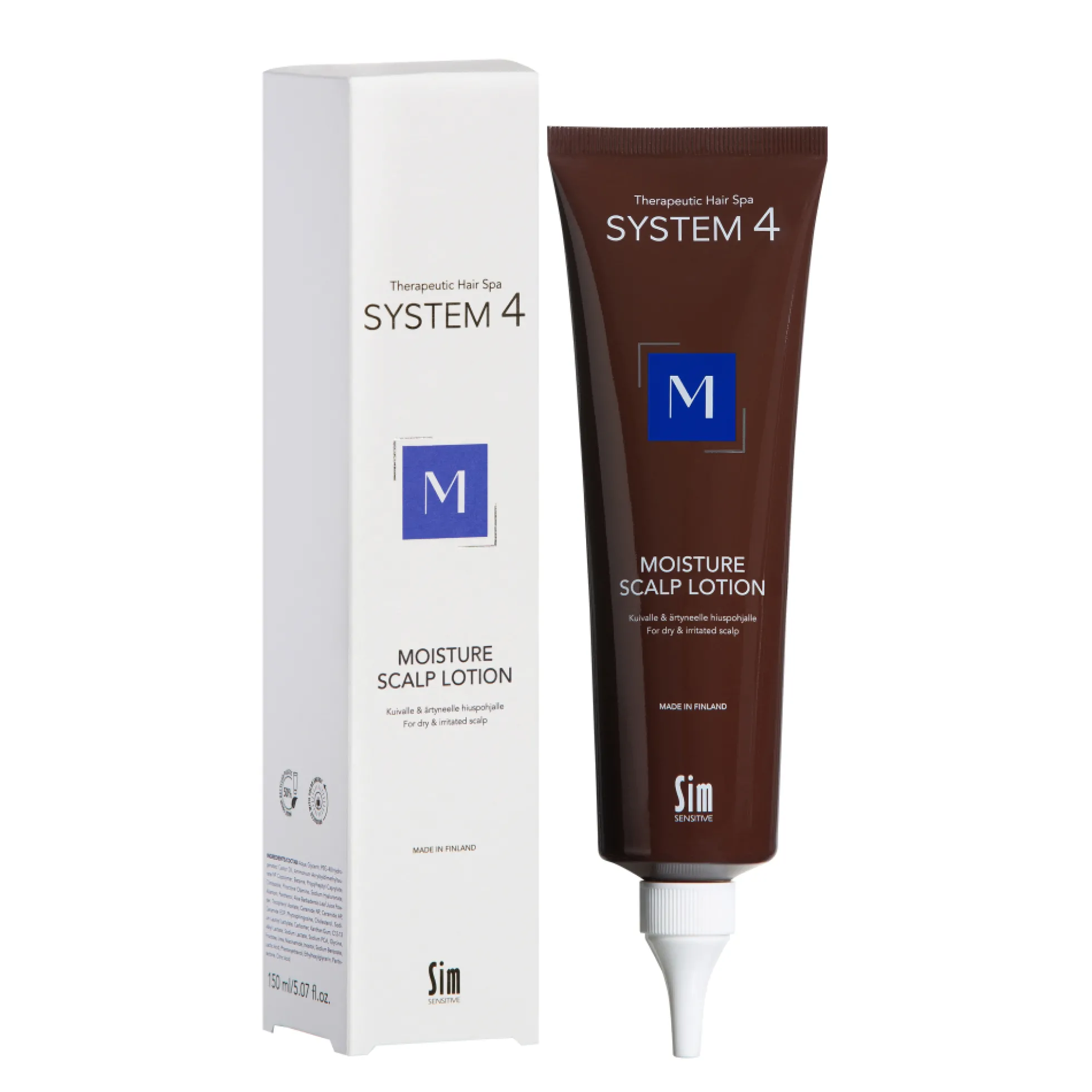 SYSTEM4 M Moisture scalp lotion - kosteuttava hoito kuivalle hiuspohjalle 150 ml