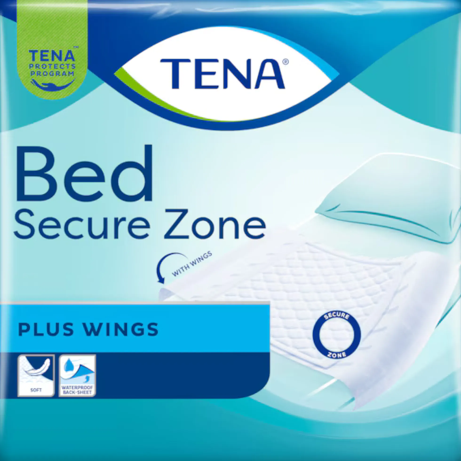 TENA Bed Secure Zone Plus Wings 180 x 80 cm 20 kpl