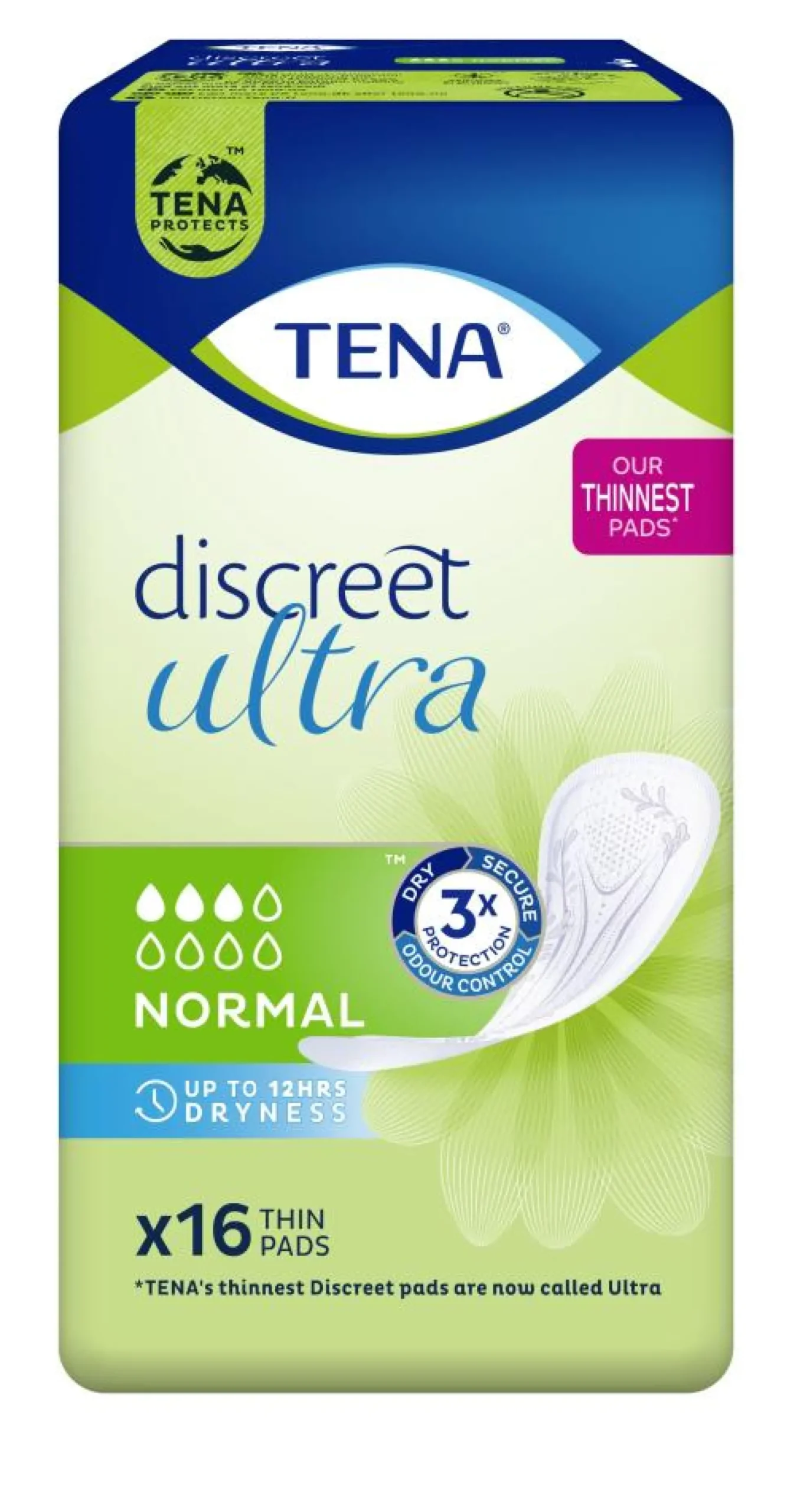 TENA Discreet Ultra Pad Normal 16 kpl