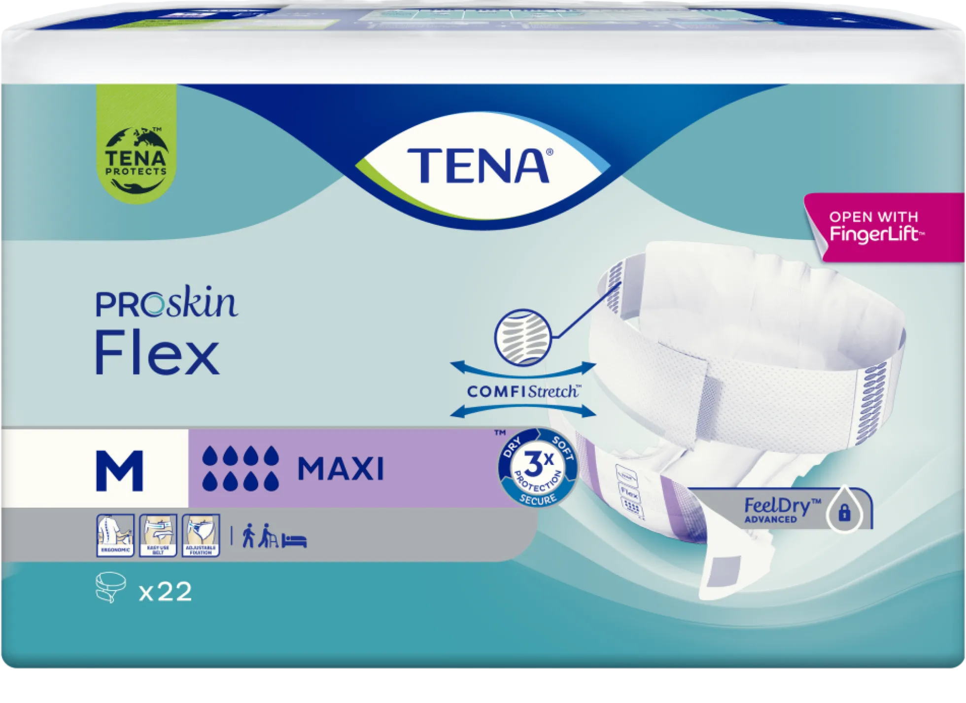 TENA FLEX MAXI 22 kpl -eri kokoja