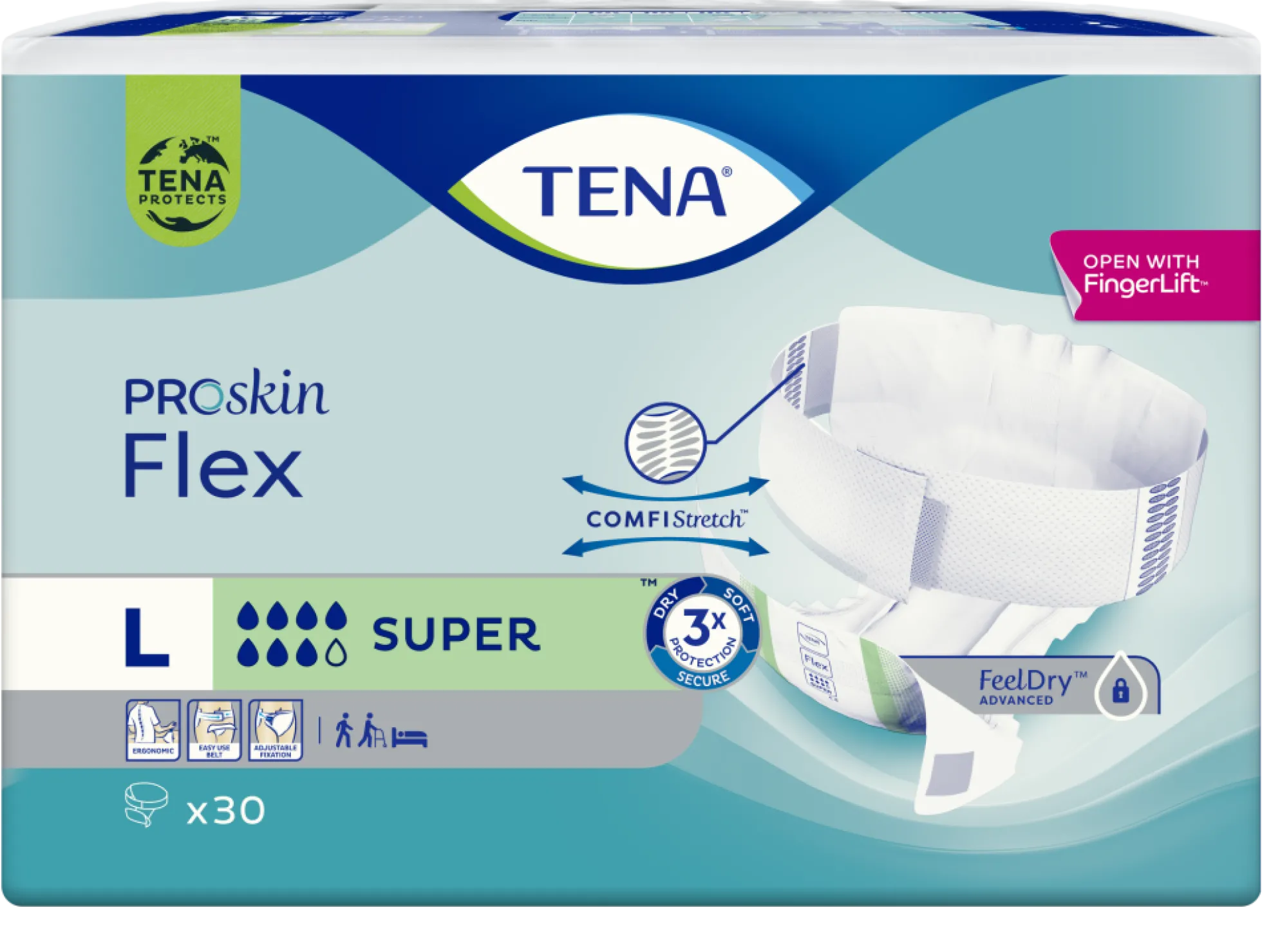 TENA FLEX SUPER 30 kpl -eri kokoja