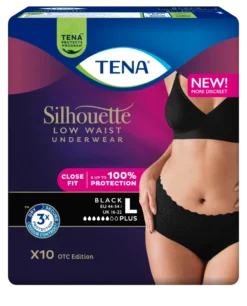 TENA Silhouette Plus L Black Low Waist 10 kpl